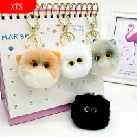 Fancy&amp;Fantasy Fur Pom Pom Key Chain Fluffy Bunny Keychain Chaveiro Faux Cat Hair Bulb Bag Car Ornament Fur Ball Key Ring