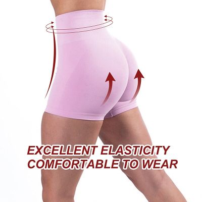 กางเกงขาสั้นแฟชั่นสำหรับผู้หญิง Swr-045กางเกงกีฬาขาสั้นเอวสูงยืดหยุ่นได้สำหรับกางเกงวิ่งดันเสื้อผ้ายิม