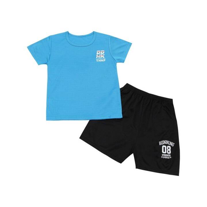 110-165cm-childrens-casual-short-sleeved-shorts-suit-breathable-sports-basketball-uniform-boys-girls-pullover-t-shirt-baby-fashion-korean-version-cloth