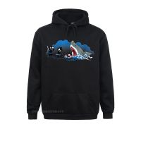 Funny Woot Unstealthiest Ninja Shark Hoodie Hoodies Retro Design Long Sleeve Men Sweatshirts Fitness Tight Hoods Size XS-4XL