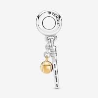 Trendy 2021 Pre-Autumn New Arrival Tennis Racket &amp; Ball Dangle Charm fit Original Pandora Charms Bracelet For Lady DIY Jewelry