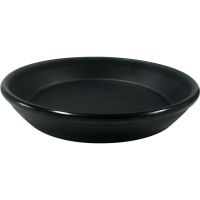 ME จานเมลามีน จานทรงลึก เมลามีน Melamine Swirl Bowl Shallow Black 22cm. แพ็ค 3 ใบ จานข้าว จานอาหาร