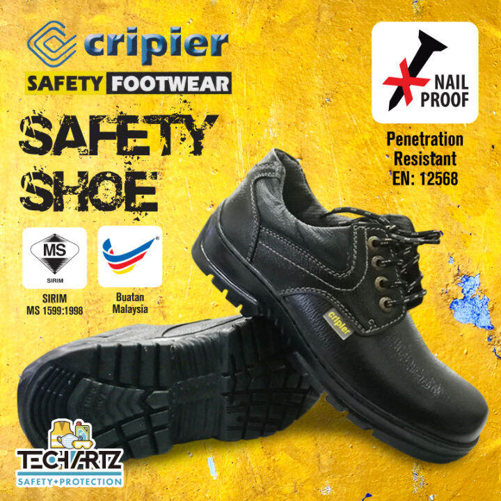 Techartz Cripier Industrial Safety Shoes 6011 Steel Toe Cap And Mid Sole With SIRIM Kasut