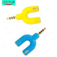 For Mobile Phone Tablet PC Earphone Connector Converter 3.5mm Stereo Splitter Audio To Mic Headset Jack Plug Earphone Adapter