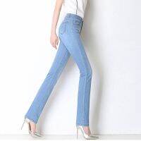 Celana Jeans Denim ทรงดินสอกระชับสัดส่วนสำหรับผู้หญิงผ้าคอตตอนยืดตรงถึง6XL Ccc สำหรับฤดูใบไม้ผลิฤดูร้อน