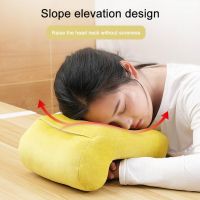 ✠❉✆ Portable Travel Noon Nap Neck Pillow Office Airplane Driving Nap Support Head Rest Pillow Home Desk Soft Cushion with Relax Hole