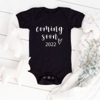 Baby Announcement Onesies Baby Coming Soon 2022 Newborn Baby Bodysuits Summer Boys Girls Romper