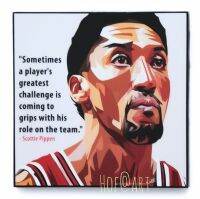 Scottie Pippen สก็อตตี้ พิพเพ่น Basketball บาสเก็ตบอล รูปภาพ​ติด​ผนัง​ pop art​ พร้อมกรอบและที่แขวน กรอบรูป​​ นักกีฬา ของขวัญ​​ แต่งบ้าน