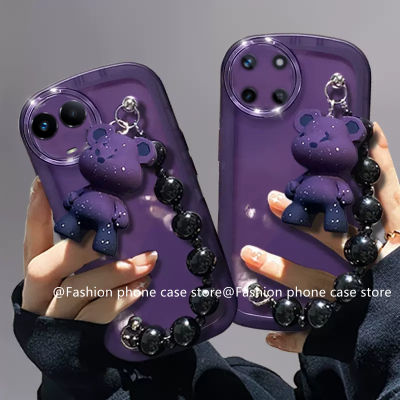 เคสโทรศัพท์ Realme 11 5G 4G Phone Case เคส Realme C51 Realme11 NFC สร้อยข้อมือตุ๊กตาขายดีปลอกป้องกันเลนส์สีทึบซองนุ่มใส2023