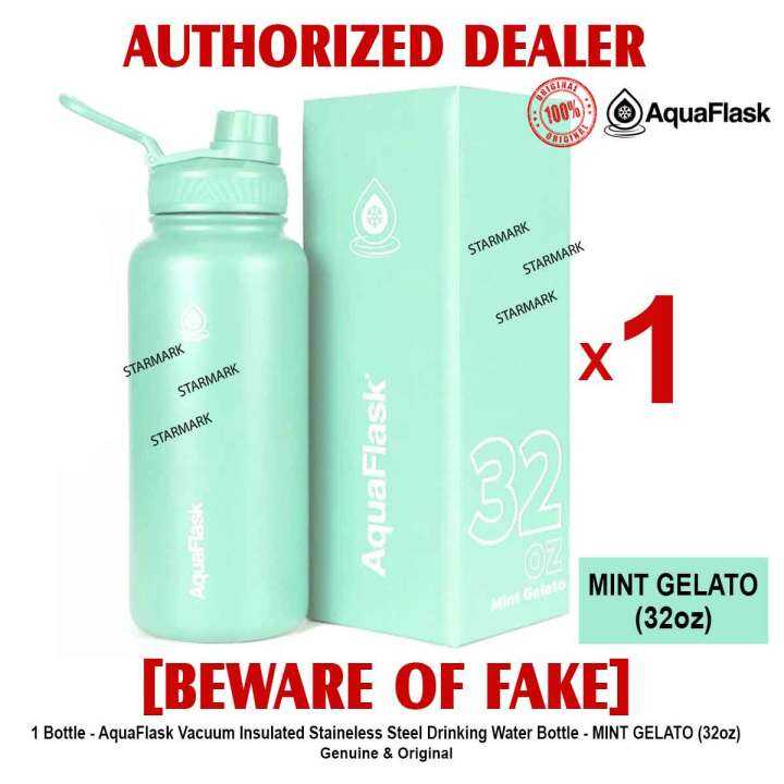 AQUAFLASK 32oz MINT GELATO Aqua Flask Wide Mouth with Flip Cap Spout