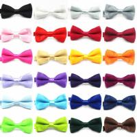 100pcs Children Kids Boys Toddler Infant Solid Bowtie Pre Tied Wedding baby boy bow tie Bow Tie silk tie black and white necktie Boys Clothing