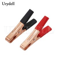 2pcs 50A Alligator Clips Car Van 102mm Red Black Battery Test Lead Clamp Connector Plug Power Battery Insulated Crocodile Clips