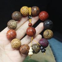 ไม้สายข้อมือไม้จันทน์หลาย Tasbih Rosario ใบเล็กข้อความที่งดงามแกะสลักที่สวยงาม