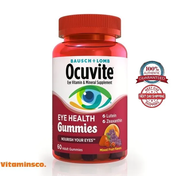 Bausch + Lomb Ocuvite Eye Health Gummies, Lutein & Zeaxanthin (60 count