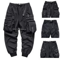 Multi Pockets Japanese Harajuku Urban Streetwear Black Cyberpunk Trousers Techwear Joggers Y2k Cargo Pants For Men