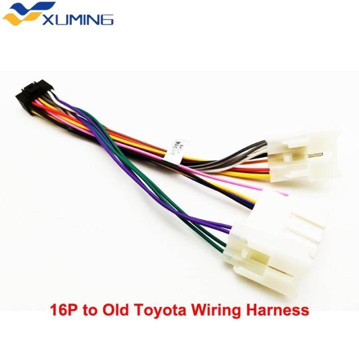 Xuming 16P Car Head Unit Wire Harness Adapter for Toyota OEM Car Radio