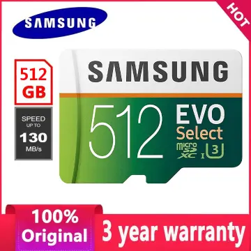 SAMSUNG EVO Select Micro SD Memory Card with Adapter, 512GB