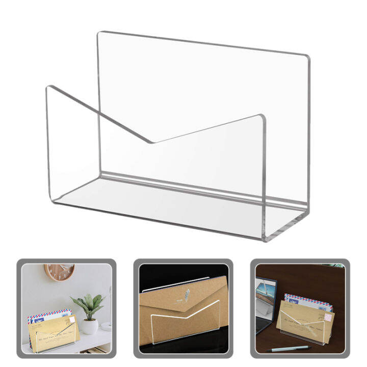 NICERIO Brochure Organizer Folder Rack Acrylic Organizers Tabletop File