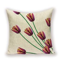 Farmhouse Cushions Cover Simple Style Pillow Case Spring Pillow Covers Linen Flower Cushion Cove 45 X 45 Custom Quality Pillows