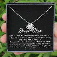 ✕✳  To Mom Wedding Day Mother Of The Bride From Daughter Fashion Necklace : Thanks There Me.