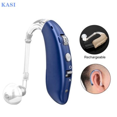 ZZOOI NEW best Digital 4 channel Hearing Aid Ear Sound Amplifier BTE Rechargeable Hearing Aids Adjustable for Elderly Hearing Loss