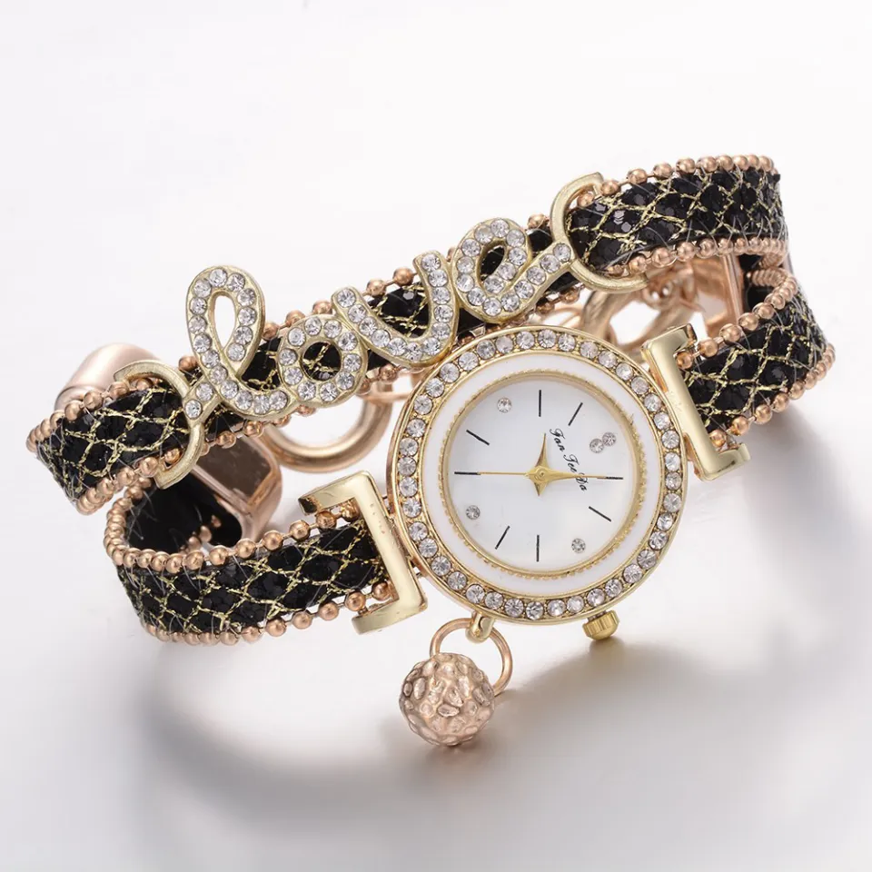 Women's wind store up wrist watches