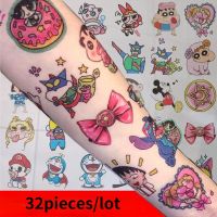 18/30/32 Pieces Cute Cartoon Waterproof Tattoo Stickers Female Lasting Small Pokmon Fake Temporary Tattoo Sticker