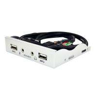 Sunnoony 3.5นิ้วฮับ9Pin ต่อ USB 2.0แผงด้านหน้า2 USB พอร์ต2.0ไมค์อินเตอร์เฟซสำหรับพีซี