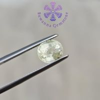 พลอยทัวมาลีน 2.57 ct. (Natural Tourmaline) สีเหลืองอ่อน เป็นสีพลอยที่มีเสน่ห์ พลอยดิบ พลอยธรรมชาติ ไม่เผา การันตี พลอยแท้ 100% ++