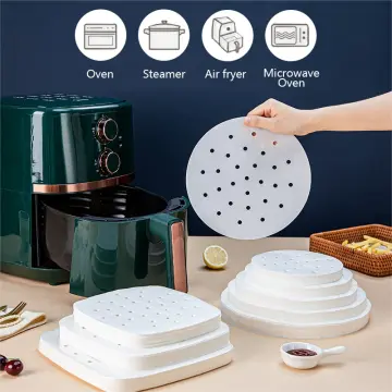 50PCS Air Fryer Parchment Paper Liners Non-Stick Disposable Paper Tray  Barbecue Plate Food Oven Kitchen Papel Freidora Aire