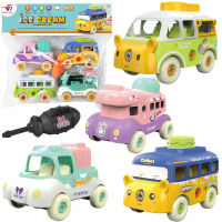 ProudNada Toys ของเล่นเด็ก รถ 4 คัน ถอดประกอบ ICE CREAM ASSEMBLE CAR NO.RL589-30D