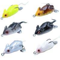 1ชิ้นล็อต Topwater ซอฟท์เมาส์เหยื่อล่อตกปลา5เซนติเมตร10กรัมลอย3D ตา Crankbait ประดิษฐ์เหยื่อตกปลารอก