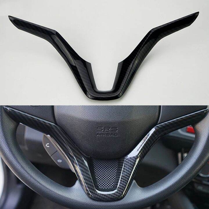 for-honda-vezel-hr-v-hrv-2015-2017-car-steering-wheel-panel-cover-trim-insert-molding-garnish-carbon-fiber-sequins