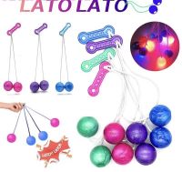 Lato Lato ลาโต้ บอลไวรัส มีไฟ LED ของเล่นสำหรับเด็ก สุ่มสี