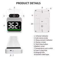 เครื่องวัดอุณหภูมิอัตโนมัติ เครื่องวัดอุณหภูมิ ติดกำแพง ติดผนัง Mounted Digital Forehead Thermometer