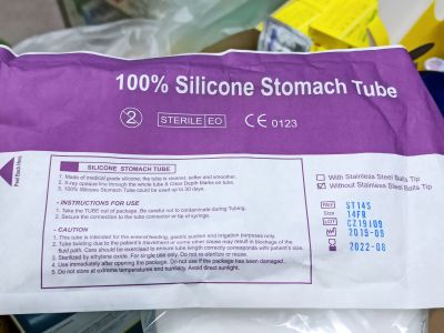 สายให้อาหาร ซิลิโคน Silicone Stomach Tube NG Tube เบอร์ 14
