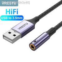 USB to 3.5mm Jack USB External Sound Card 2 in 1 Adapter 3 5mm Interface for EarPods Earphone Computer PC Laptop PS5 Audio Card