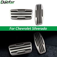 Daefar แป้นเหยียบรถยนต์ฝาครอบเหยียบเบรคแก๊สแป้นเหยียบ At สำหรับ Chevrolet Silverado 1500 2500อุปกรณ์3500