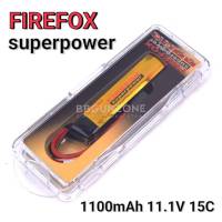 แบตลิโพ FireFox 11.1V 1100 mAh 15C Li-po ปลั๊กทามิย่า สำหรับใส่ BB ด้านหน้าหรือพานท้าย สินค้าตามภาพ