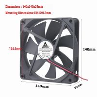 20 Pcs Gdstime 14cm Dual Ball Bearing 2200RPM DC 12V 140*140*25mm 14025B PC Case CPU Brushless Cooling Fan 140mm x 25mm 2Pin Cooling Fans