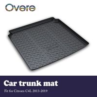 1Set Car Cargo rear trunk mat For Citroen C4 L 2013 2014 2015 2016 2017 2018 2019 Anti-slip carpet Waterproof mat Styling Rear Trunk Tray Cargo Boot Liner Mat Floor Protector Carpet Mud Kick