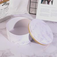 【CW】 Marble Round Paper Lanyard Storage Florist Bouquet With Lid