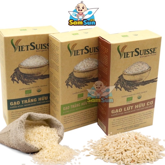 Hot sale gạo hữu cơ vietsuisse 1kg - việt nam - ảnh sản phẩm 1