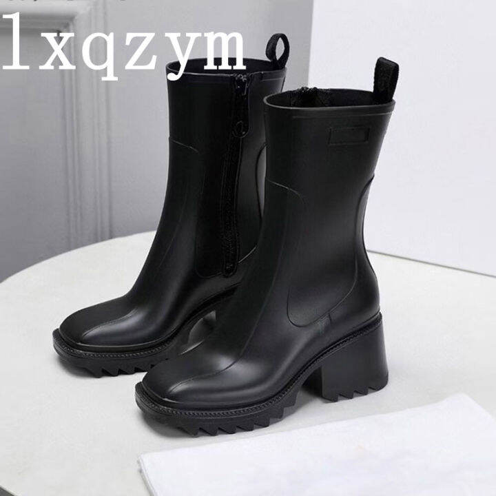 new-pvc-rainboots-women-wool-chunky-heels-ankle-boots-slip-on-square-toe-autumn-chelsea-boots-ladies-rain-shoes-for-woman