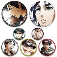 Anime Attack on Titan Cosplay Badge Brooch Cute Cartoon Figure Button Pin Collection Backpack Clothes Jewelry Accessory Gifts