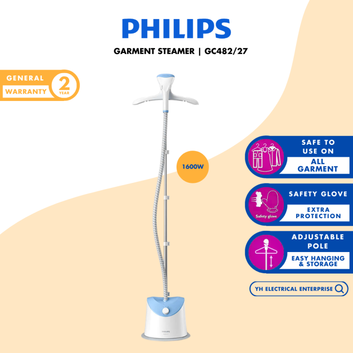 Philips GC482/27 1600W Easy Touch Stand Garment Steamer Lazada