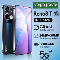 โทรศัพท์มือถือ OPPQ Reno8 T 5G 7.5นิ้ว โทรศัพท์มือถือ รองรับ2ซิม Smartphone 4G/5G โทรศัพท์สมา แรม16GB รอม512GB โทรศัพท์ถูกๆ Android 12.0 มือถือ Mobile phone มือถือราคาถูกๆ โทรศัพท์สำห รับเล่นเกม โทรสับราคาถูก โทรศัพท์ ถูกๆ Reno8 Pro มือถือ