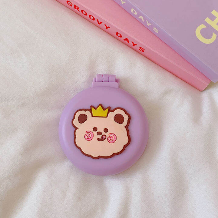 cute-cartoon-mirror-integrated-mini-portable-air-cushion-comb-massage-comb-makeup-mirror-single-sided-folded-small-round-mirror