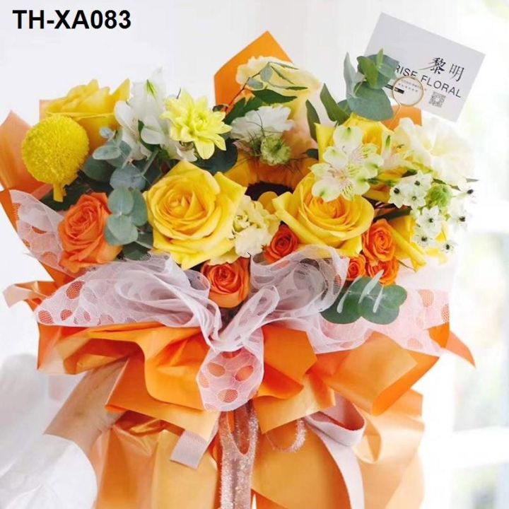 hansu-กระดาษห่อช่อดอกไม้กระดาษเคลือบกันน้ำใหม่กระดาษ-hanshu-ร้านดอกไม้ห่อกระดาษวัสดุศิลปะดอกไม้