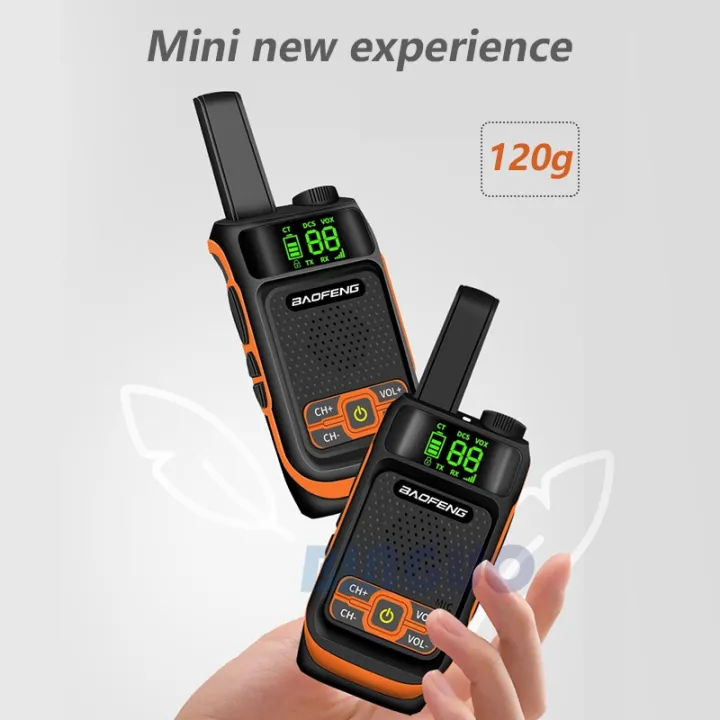 New Baofeng BF-T19 Walkie Talkie Set of 2 Mini Handheld Portable Radio ...